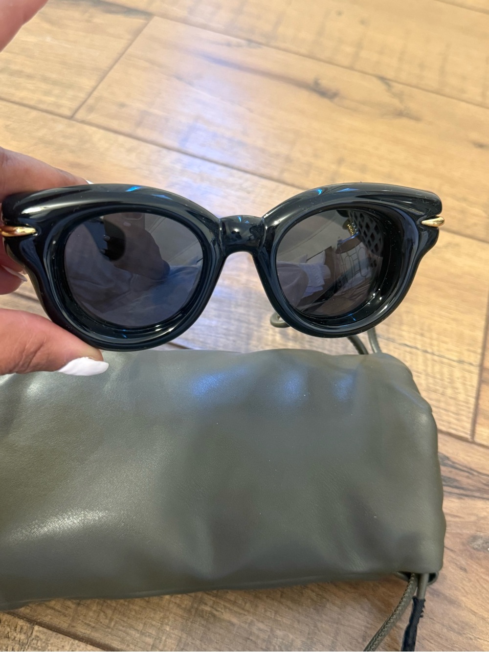 Loewe Black Gloss Cat Eye Sunglasses